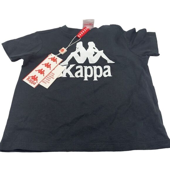 Kappa Kids Authentic Estessi Black T-Shirt Size 3 Unisex - Picture 1 of 7